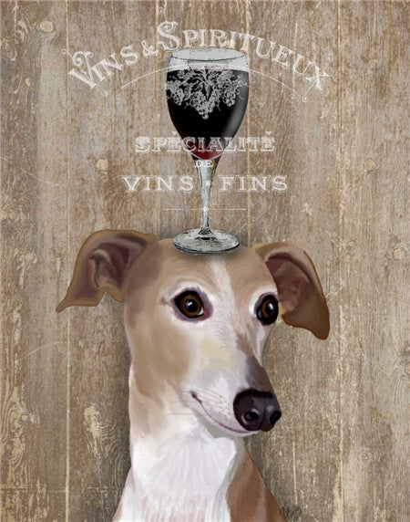 Dog + Wine Canvas Art