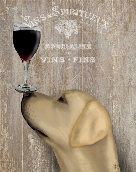 Dog + Wine Canvas Art