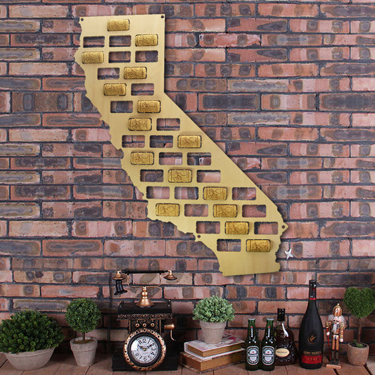 California Wine Cork Map