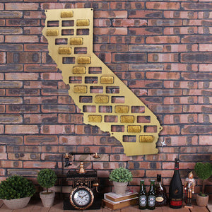 California Wine Cork Map