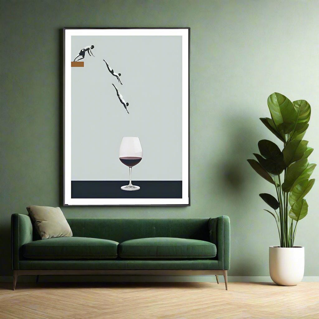 Abstract Wine Glass Canvas Art
