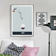 Load image into Gallery viewer, Abstract Wine Glass Canvas Art
