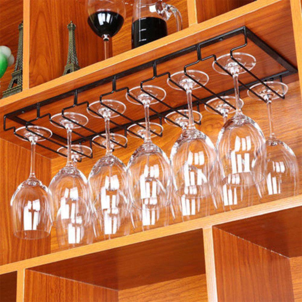 Metal Mounted Wine Glass Rack