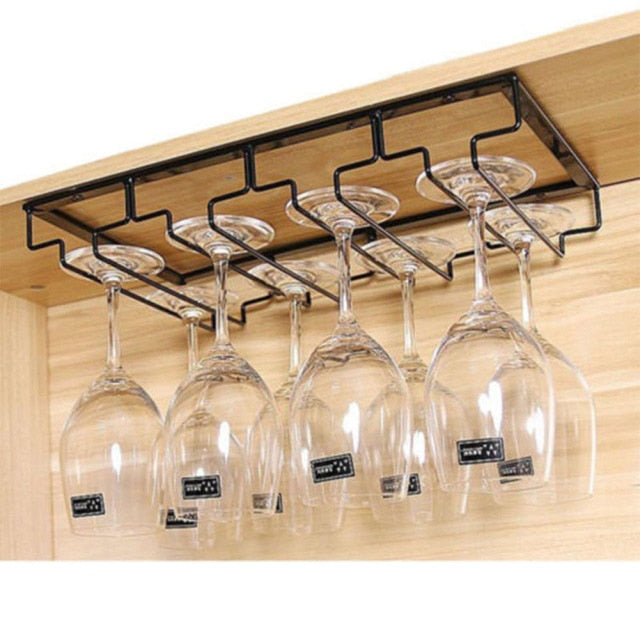 Metal Mounted Wine Glass Rack