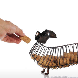 Dachshund Wine Cork Container