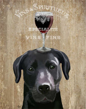 Load image into Gallery viewer, Dog + Wine Canvas Art
