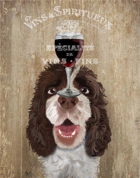 Dog + Wine Canvas Art