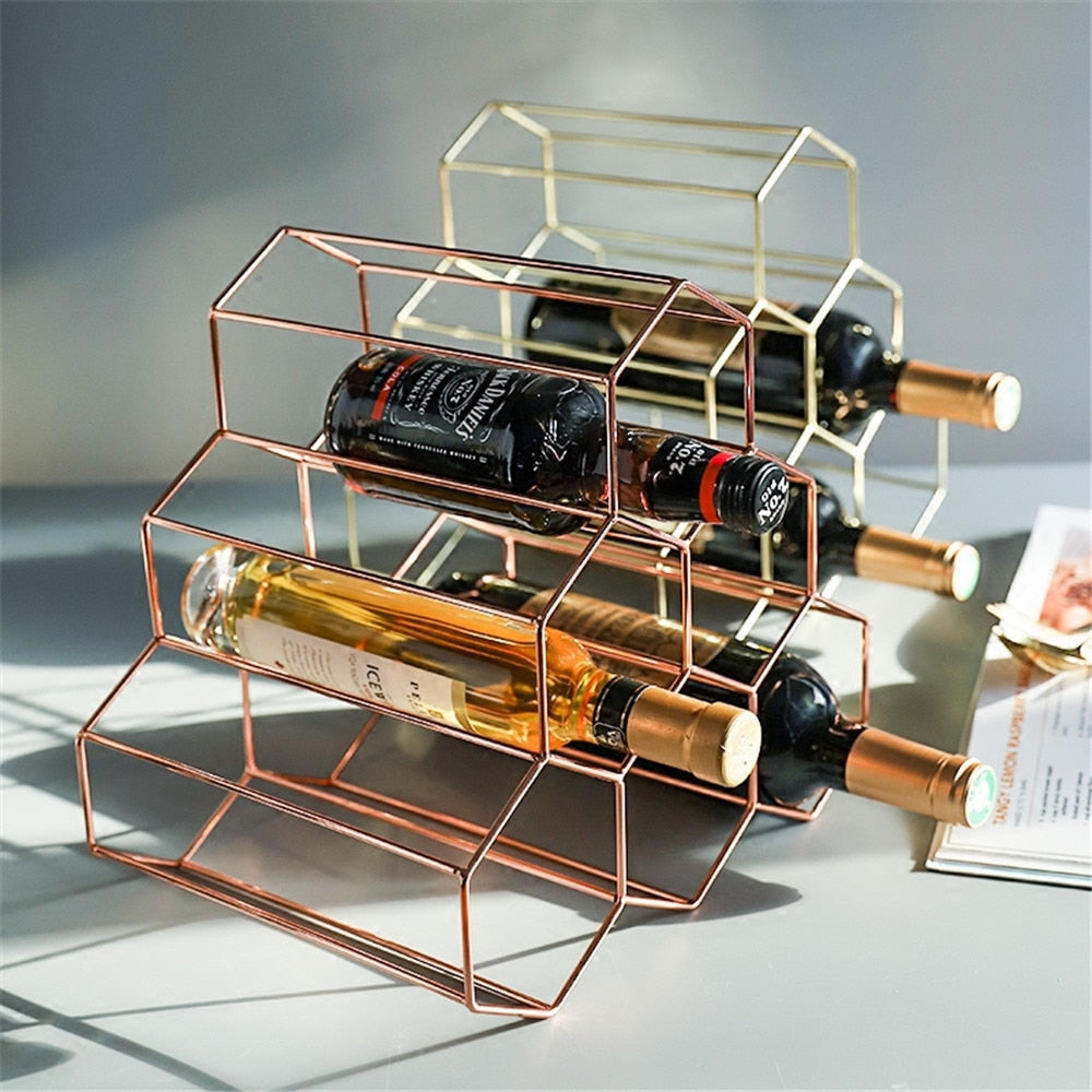Minimalist Geometric Wine Rack