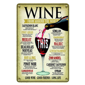 All of the Wine Metal Sign